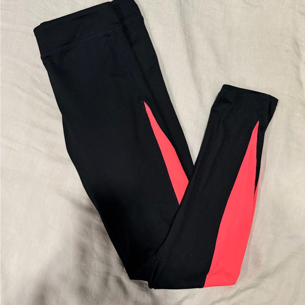 Fabletics Black and Pink Leggings Medium